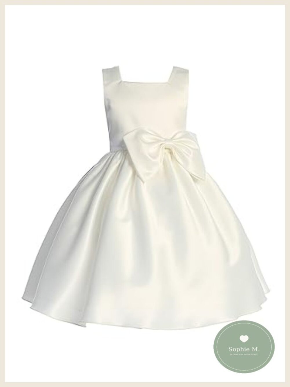 Flower Girl Dress Satin Sleeveless Wedding Easter Formal